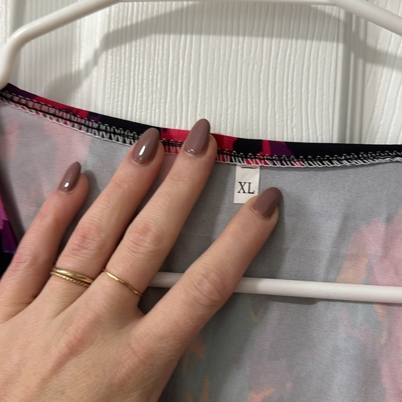 NWOT patterned maxi with cute belt - Picture 6 of 6